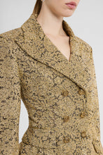 Load image into Gallery viewer, Lurex Rebrodé Lace Tailored Jacket with Heraldic Buttons