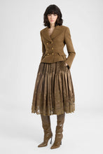 Load image into Gallery viewer, Green loden double-breasted tailored jacket