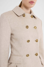 Load image into Gallery viewer, Tailored double-breasted fitted jacket with heraldic buttons