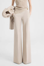 Load image into Gallery viewer, Wide-leg tailored trousers with heraldic buttons