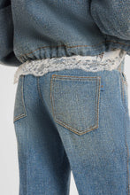 Load image into Gallery viewer, Tailored cigarette jeans with tweed-effect finish