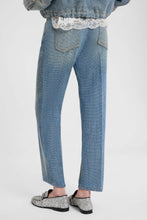 Load image into Gallery viewer, Tailored cigarette jeans with tweed-effect finish