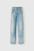 Load image into Gallery viewer, Couture baggy jeans with embroidery and crystals