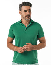 Load image into Gallery viewer, SUPIMA GARMENT DYED PIQUE POLO GREEN