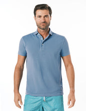Load image into Gallery viewer, SUPIMA GARMENT DYED PIQUE POLO LIGHT INDIGO