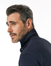 Load image into Gallery viewer, SUPIMA GARMENT DYED PIQUE POLO NAVY COLLAR