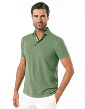 Load image into Gallery viewer, SUPIMA GARMENT DYED PIQUE POLO SAGE