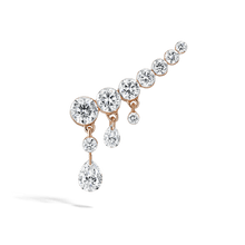 Load image into Gallery viewer, Curved Crescendo Bar Invisible Set Diamond Ear Climber (Left)
