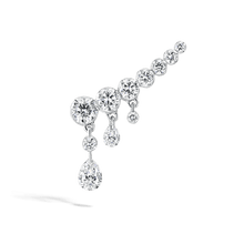 Load image into Gallery viewer, Curved Crescendo Bar Invisible Set Diamond Ear Climber (Left)
