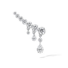 Load image into Gallery viewer, Curved Crescendo Bar Invisible Set Diamond Ear Climber (Right)