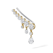 Load image into Gallery viewer, Curved Crescendo Bar Invisible Set Diamond Ear Climber (Right)