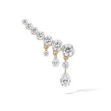 Load image into Gallery viewer, Curved Crescendo Bar Invisible Set Diamond Ear Climber (Right)