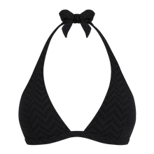 Load image into Gallery viewer, Bikini Halter Top Jacquard Chevron