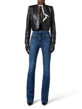 Load image into Gallery viewer, Leather jacket with vinyl details