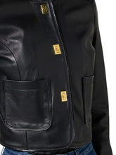 Load image into Gallery viewer, Leather jacket with vinyl details