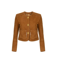 Load image into Gallery viewer, Jacket in suede with vinyl details