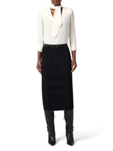 Load image into Gallery viewer, Skirt in ribbed knit fabric with belt