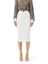 Load image into Gallery viewer, Skirt in ribbed knit fabric with belt