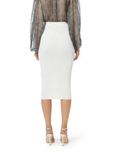 Load image into Gallery viewer, Skirt in ribbed knit fabric with belt