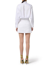 Load image into Gallery viewer, Skirt in double-layer crêpe fabric with tuxedo details