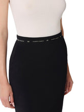 Load image into Gallery viewer, Skirt in crêpe fabric with logo ribbon