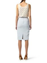 Load image into Gallery viewer, Skirt in crêpe fabric with logo ribbon