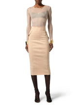 Load image into Gallery viewer, Skirt in bi-elastic fabric with jewel logo