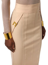 Load image into Gallery viewer, Skirt in bi-elastic fabric with jewel logo