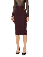 Load image into Gallery viewer, Skirt in bi-elastic fabric with jewel logo