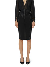 Load image into Gallery viewer, Skirt in neoprene fabric with corset details