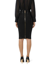 Load image into Gallery viewer, Skirt in neoprene fabric with corset details