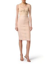 Load image into Gallery viewer, Skirt in neoprene fabric with corset details