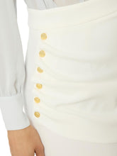 Load image into Gallery viewer, Skirt in lightweight crêpe fabric with jewel buttons