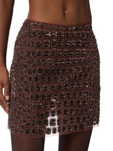 Load image into Gallery viewer, Skirt in tulle fabric with crocodile embroideries