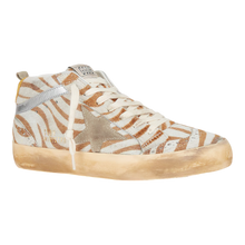 Load image into Gallery viewer, Golden Goose MID Star Devore Zebra Horsy Upper Suede Beige/Honey Women GWF00122.F003236.15376