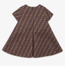 Load image into Gallery viewer, Fendi neoprene dress allover logo print with bows
