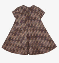 Load image into Gallery viewer, Fendi SS neoprene dress with bows and allover FF