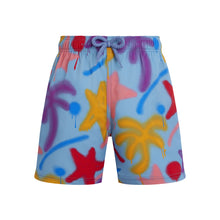 Load image into Gallery viewer, Stretch Swim shorts Spray Paint - VBQ x Palm Angels