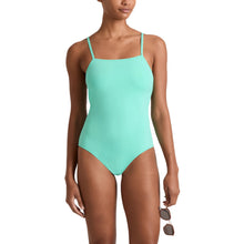 Load image into Gallery viewer, Square Front Neckline One-piece Swimsuit Solid
