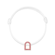 Load image into Gallery viewer, L'Arc Voyage Charm MM, 18k Rose Gold with Galerie Pink Sapphires on Silk Cord - DAVIDOR