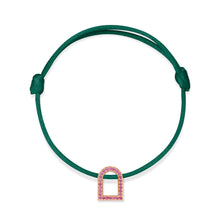 Load image into Gallery viewer, L'Arc Voyage Charm MM, 18k Rose Gold with Galerie Pink Sapphires on Silk Cord - DAVIDOR