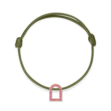 Load image into Gallery viewer, L'Arc Voyage Charm MM, 18k Rose Gold with Galerie Pink Sapphires on Silk Cord - DAVIDOR