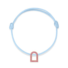 Load image into Gallery viewer, L'Arc Voyage Charm MM, 18k Rose Gold with Galerie Pink Sapphires on Silk Cord - DAVIDOR
