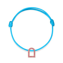 Load image into Gallery viewer, L'Arc Voyage Charm MM, 18k Rose Gold with Galerie Pink Sapphires on Silk Cord - DAVIDOR