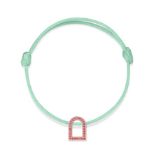 Load image into Gallery viewer, L'Arc Voyage Charm MM, 18k Rose Gold with Galerie Pink Sapphires on Silk Cord - DAVIDOR