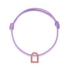 Load image into Gallery viewer, L'Arc Voyage Charm MM, 18k Rose Gold with Galerie Pink Sapphires on Silk Cord - DAVIDOR