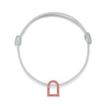 Load image into Gallery viewer, L'Arc Voyage Charm MM, 18k Rose Gold with Galerie Pink Sapphires on Silk Cord - DAVIDOR