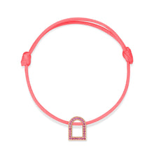 Load image into Gallery viewer, L'Arc Voyage Charm MM, 18k Rose Gold with Galerie Pink Sapphires on Silk Cord - DAVIDOR