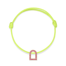 Load image into Gallery viewer, L'Arc Voyage Charm MM, 18k Rose Gold with Galerie Pink Sapphires on Silk Cord - DAVIDOR