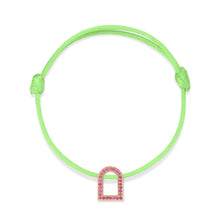 Load image into Gallery viewer, L'Arc Voyage Charm MM, 18k Rose Gold with Galerie Pink Sapphires on Silk Cord - DAVIDOR